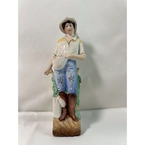 Vintage WKC Graefenthal Germany Bisque Colonial Boy  4241 Figurine 6.5" Tall‎